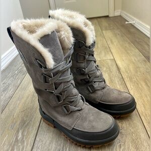 Sorel Tivoli IV Tall Waterproof Women's Snow Boots 6.5 Quarry Gray